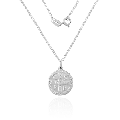 Colar de Prata com Medalha de São Bento