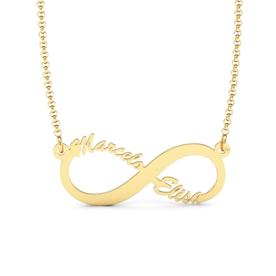 Colar Nomes Personalizados Infinito Ouro18k