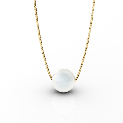 Colar Ouro 18K com Pérola Branca