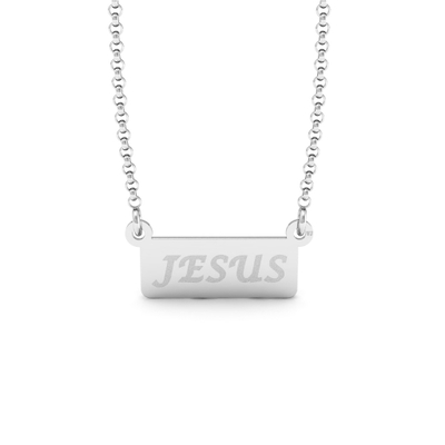 Colar Plaquinha Personalizada Prata