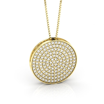 Colar Redondo Ouro 18K Coleção Pavê Grande