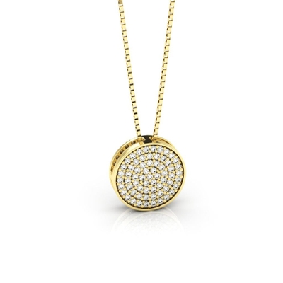 Colar Redondo Ouro 18K Coleção Pavê Médio