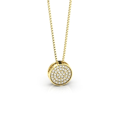 Colar Redondo Ouro 18K Coleção Pavê Pequeno
