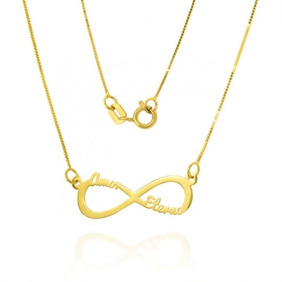 Colar Infinito Amor Eterno Ouro 18K 