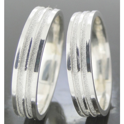 Alianças Compromisso Prata Polidas E Diamantadas 5mm 10g com Frisos 