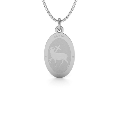 Medalha Agnus Dei Prata Média