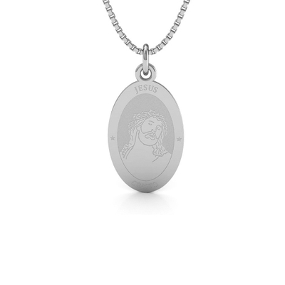 Medalha Jesus Cristo Prata Média