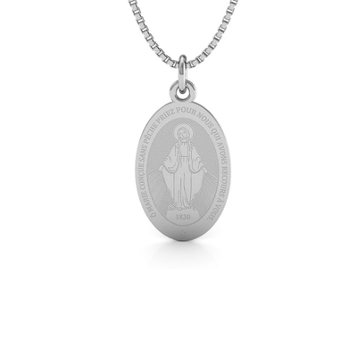 Medalha Milagrosa Nossa Senhora das Graças Prata Média