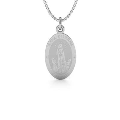 Medalha Nossa Senhora de Fátima Prata Média