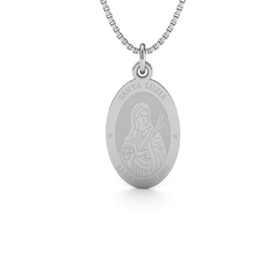 Medalha Santa Luzia Prata Média