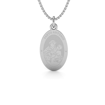 Medalha Santo Antônio Prata Média