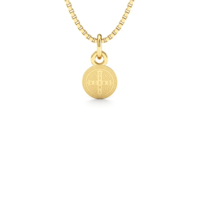 Medalha São Bento Ouro 18K Pequena