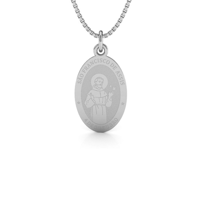 Medalha São Francisco de Assis Prata Média