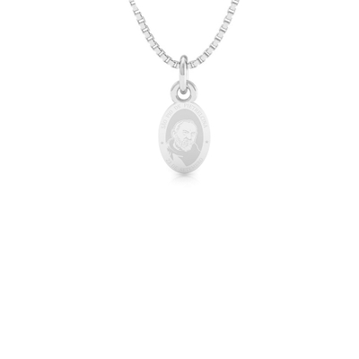Medalha São Padre Pio de Pietrelcina Prata Pequena