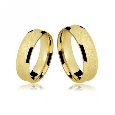 Alianças Noivado Ouro Polidas E Diamantadas 5,5 mm 12g