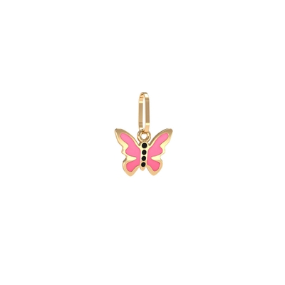 Pingente Borboleta Rosa Ouro 18K