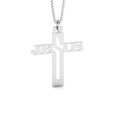 Pingente Cruz Jesus Prata Pequeno