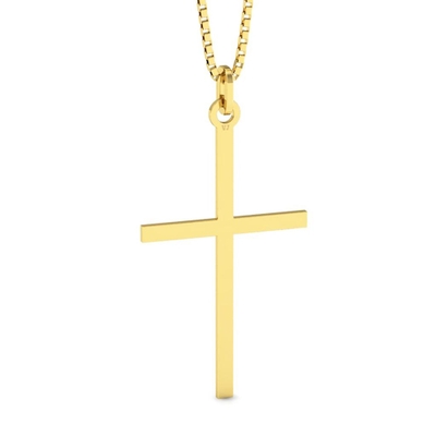 Pingente Cruz Latina Ouro 18K  Grande