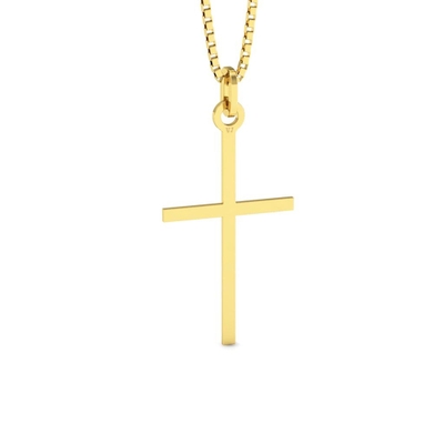 Pingente Cruz Latina Ouro 18K  Pequeno