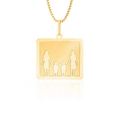 Pingente 2 Mães e Filhos Ouro 18K