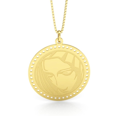 Pingente Face Virgem Maria Ouro 18K