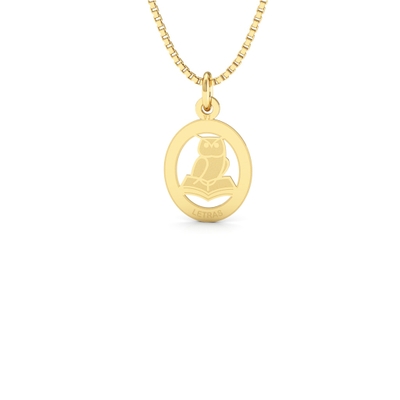 Pingente Formatura Letras Ouro 18k Pequeno