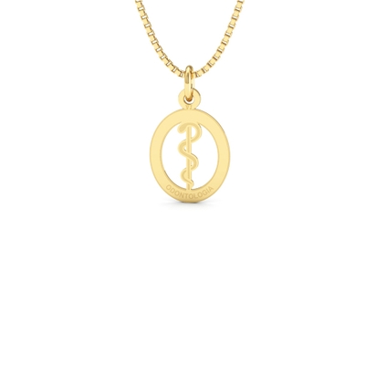 Pingente Formatura Odontologia Ouro 18k Pequeno
