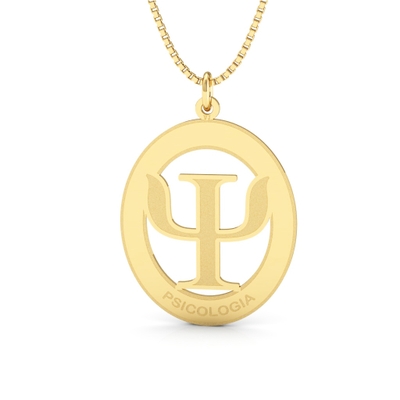 Pingente Formatura Psicologia Ouro 18k Grande