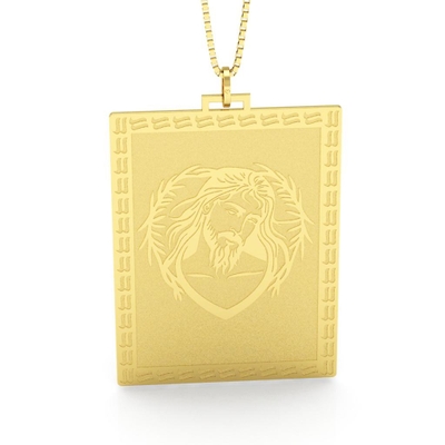 Pingente Jesus Coração Ouro 18K