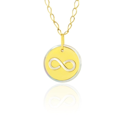 Pingente Madrepérola Ouro 18K Infinito