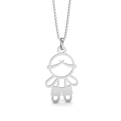 Pingente Menino Prata Vazado Bermuda
