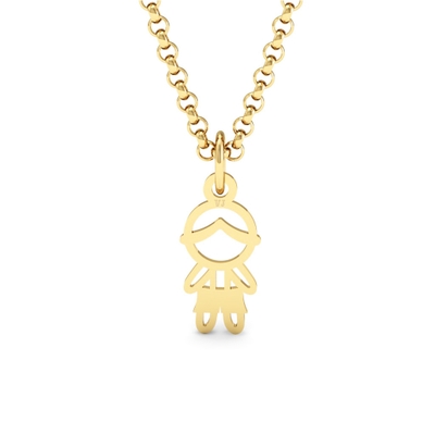 Pingente Menino Vazado Ouro 18k