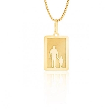 Pingente Pai e Filho Ouro 18K