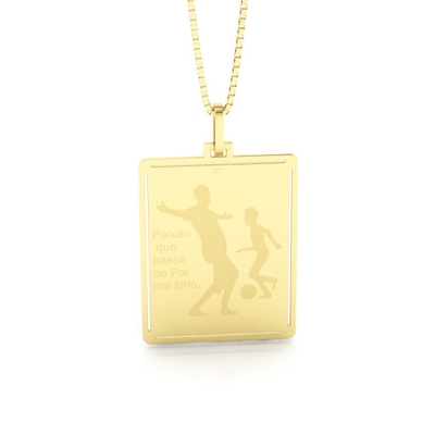 Pingente Pai Paixão Futebol Ouro 18K
