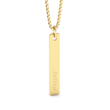 Pingente Personalizado Ouro 18K Placa com Nome