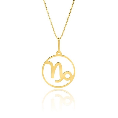 Pingente Signo Capricórnio Ouro 18K