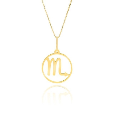 Pingente Signo Escorpião Ouro 18K