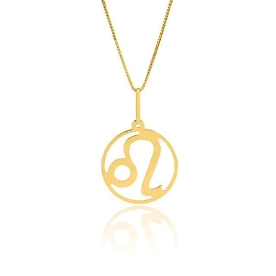 Pingente Signo Leão Ouro 18K