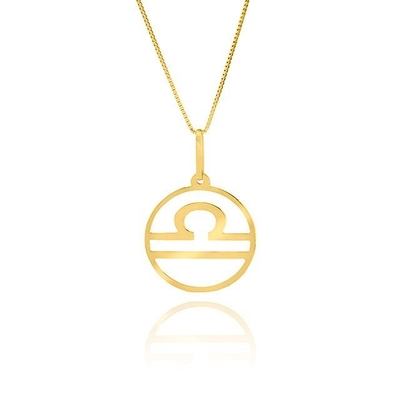 Pingente Signo Libra Ouro 18K