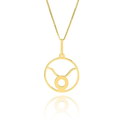 Pingente Signo Touro Ouro 18K