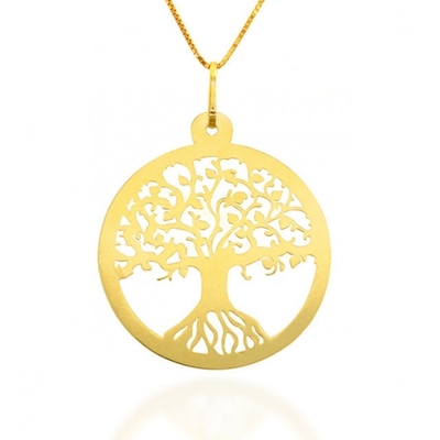 Pingente Árvore da Vida Ouro 18K Grande