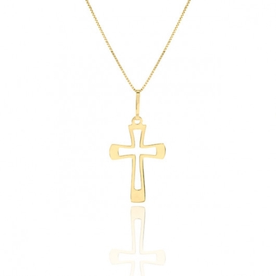 Pingente Cruz Ouro 18K