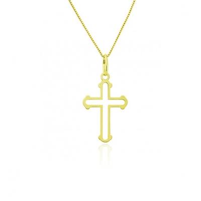 Pingente Cruz Ouro 18K