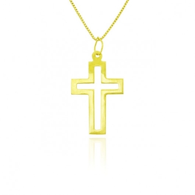 Pingente Cruz Ouro 18K
