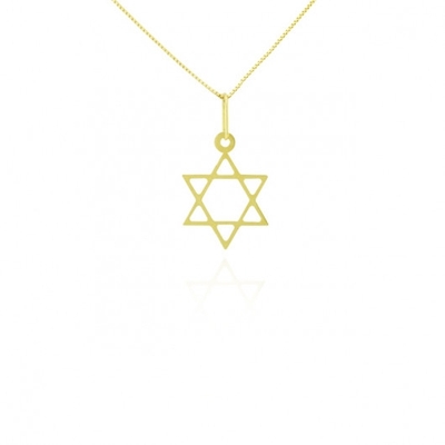 Pingente Estrela de Davi Ouro 18K