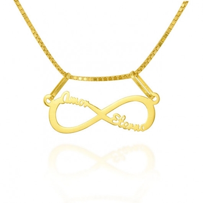 Pingente Infinito Amor Eterno Ouro 18K
