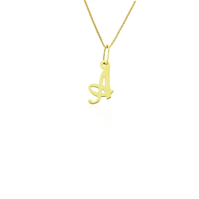 Pingente Ouro 18K Letra Pequena De A a Z