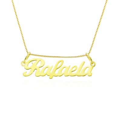 Pingente Ouro 18K Nome Personalizado