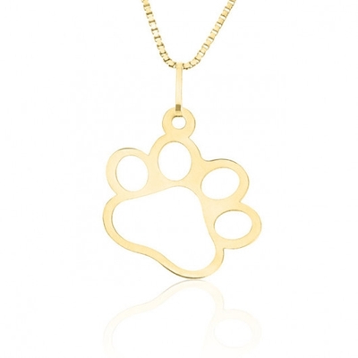 Pingente Pata Ouro 18K Grande