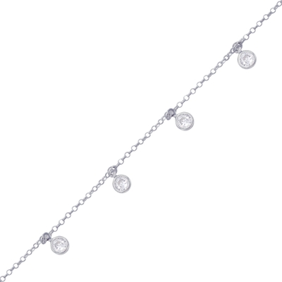 Pulseira com Pingentes de Ponto de Luz Prata